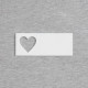 Лейбл из ПВХ с вырубкой «Сердце», белый