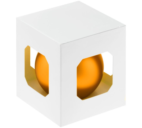 Елочный шар Finery Matt, 8 см, матовый оранжевый