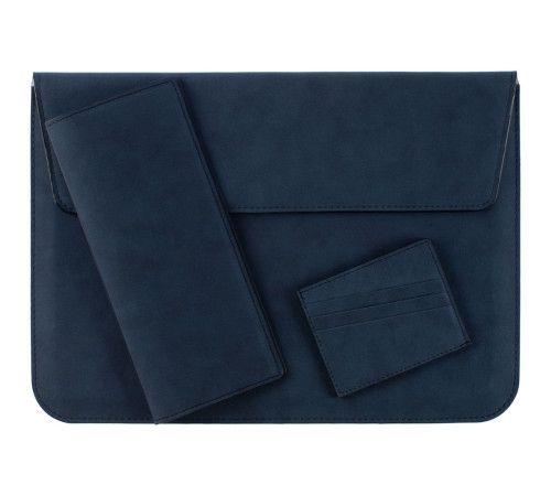 Чехол для карточек Nubuk, синий