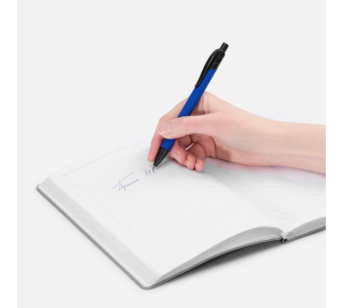 Ручка шариковая Undertone Black Soft Touch, ярко-синяя