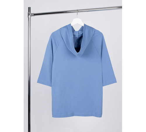 Футболка оверсайз унисекс с капюшоном Neofit, синяя