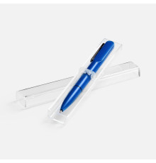 Ручка шариковая Lucenti с подсветкой логотипа, в футляре, синяя