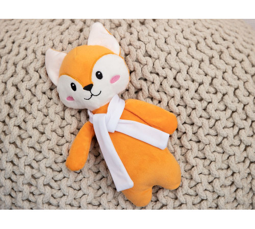 Мягкая игрушка Beastie Toys, лисенок с белым шарфом