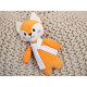 Мягкая игрушка Beastie Toys, лисенок с белым шарфом