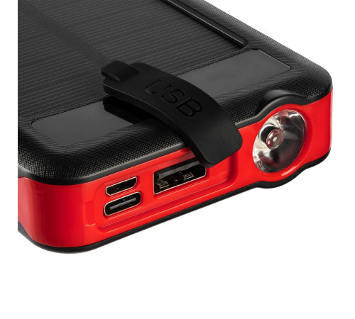 Аккумулятор с беспроводной зарядкой Holiday Maker Wireless, 10000 мАч, красный