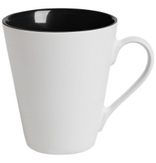 Кружка New Bell матовая, белая с черным