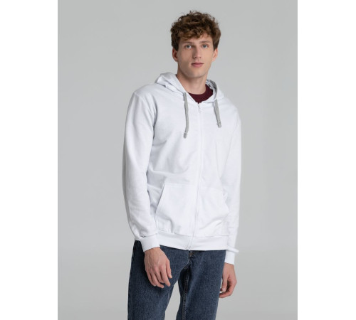 Толстовка на молнии с капюшоном Unit Siverga, белая