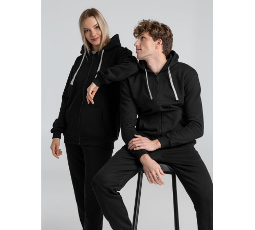 Толстовка на молнии с капюшоном Unit Siverga Heavy, черная