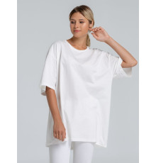 Футболка оверсайз «Чистая соль», молочно-белая