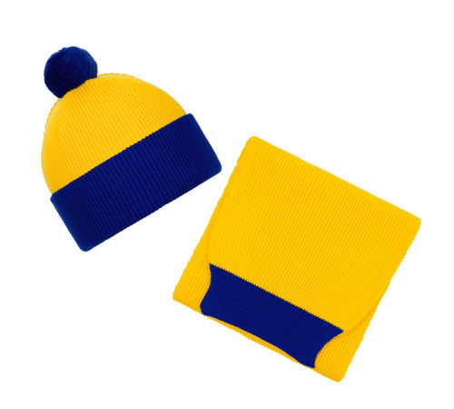 Шарф Snappy, желтый с синим