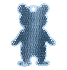 Пешеходный светоотражатель «Мишка», синий