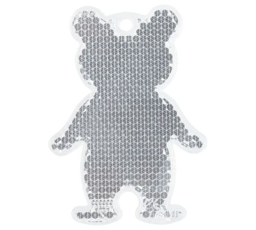Пешеходный светоотражатель «Мишка», белый