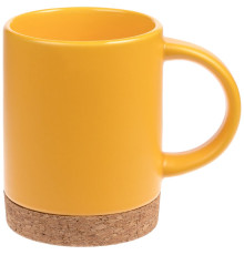 Кружка с пробковой подставкой Corky, желтая