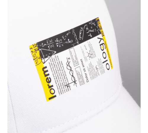 Бейсболка Canopy, белая с темно-синим кантом