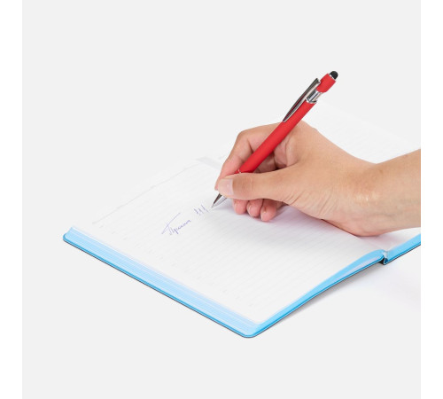 Ручка шариковая Pointer Soft Touch со стилусом, красная