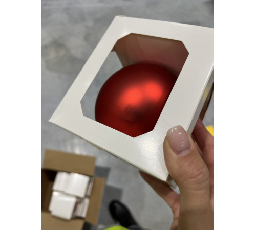 Оформительский шар Finery, 10 см, матовый красный