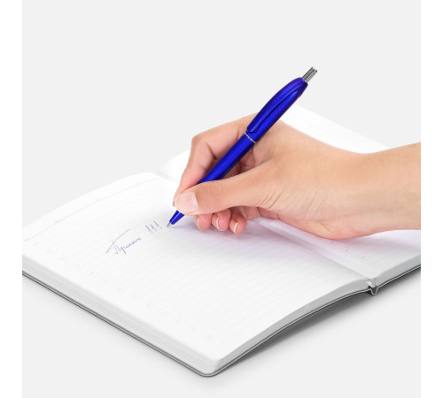 Ручка шариковая Bright Spark, синий металлик