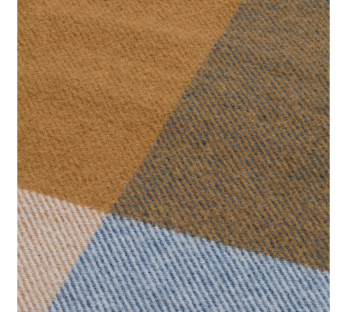 Плед Fleco, синий с коричневым