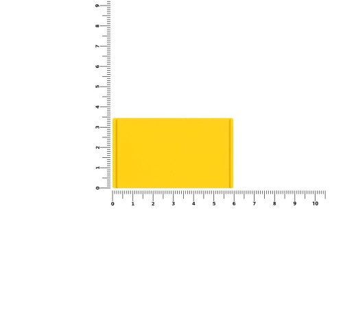 Лейбл из ПВХ Dzeta, M, желтый