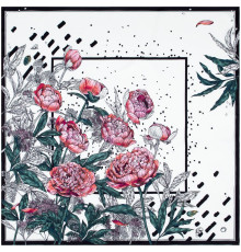 Платок шелковый Delicate, пионы