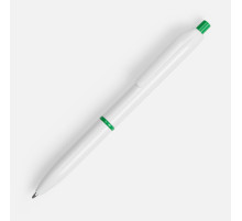 Ручка шариковая Bright Pop, белая с зеленым