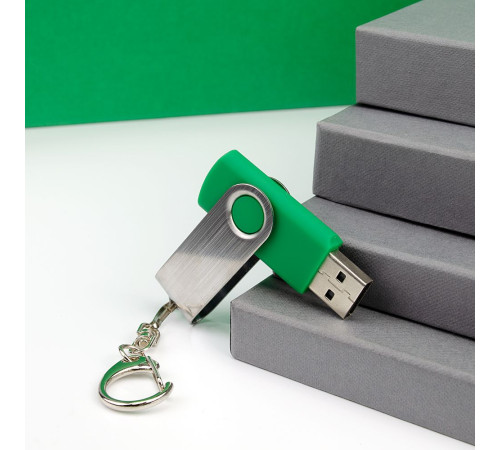 Флешка Twist, зеленая, 8 Гб