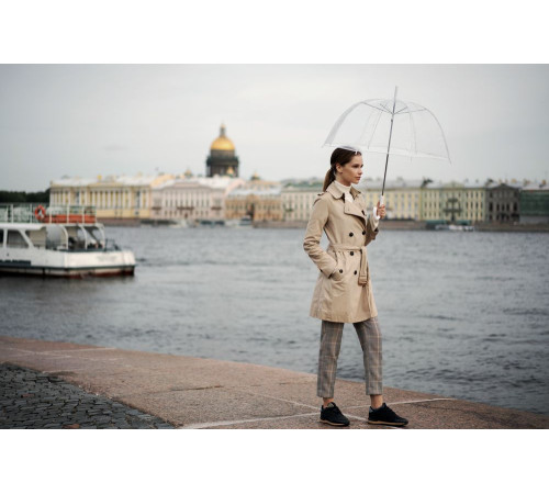 Прозрачный зонт-трость Clear