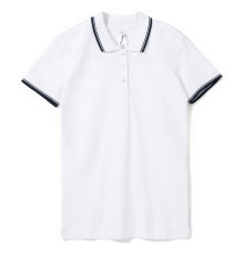 Рубашка поло женская Practice Women 270, белая с темно-синим