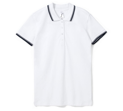 Рубашка поло женская Practice Women 270, белая с темно-синим