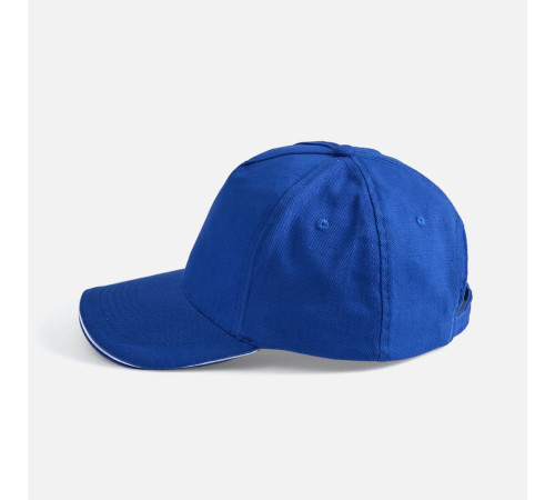 Бейсболка Long Beach, ярко-синяя с белым
