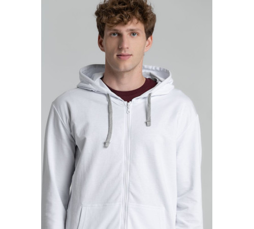 Толстовка на молнии с капюшоном Unit Siverga, белая