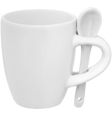 Кофейная кружка Pairy с ложкой, белая