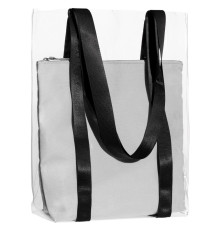 Шопер Clarity с серым органайзером, прозрачный