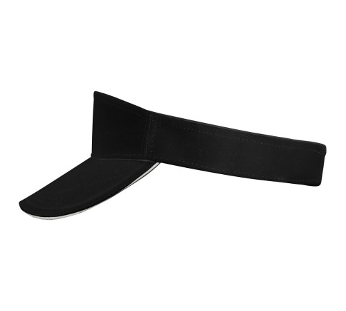 Козырек Active, черный с белым кантом