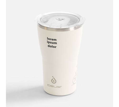 Термостакан Sapporo, белый (молочный)