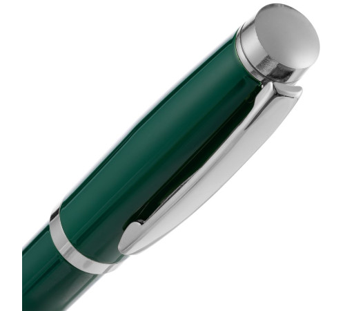 Ручка шариковая Letra Chrome, глянцевая, темно-зеленая