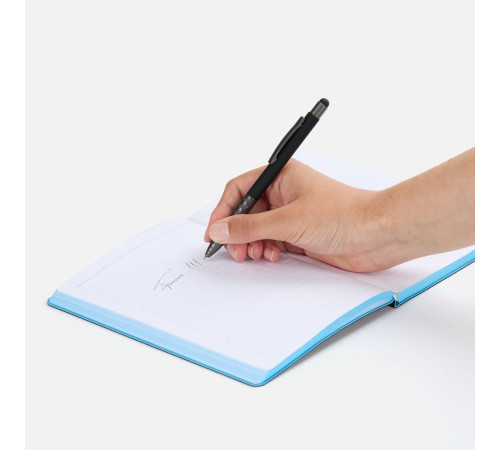 Ручка шариковая Digit Soft Touch со стилусом, черная