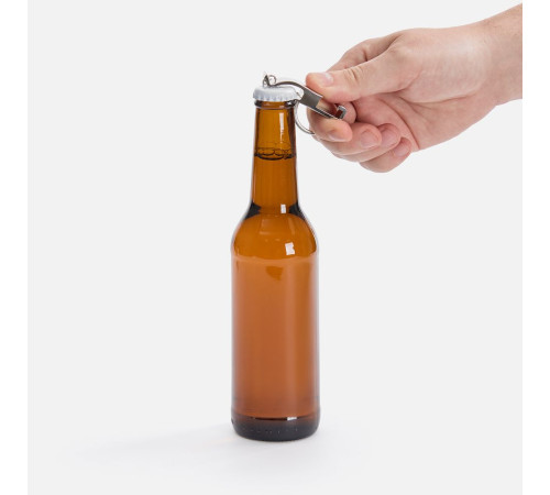 Брелок-подставка с открывалкой Virke, серебристый