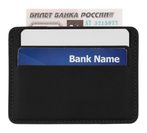 Чехол для карточек Shall Simple, черный