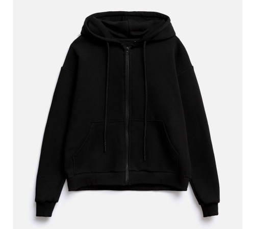 Толстовка унисекс оверсайз на молнии Zippy Terry, черная