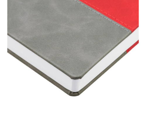 Ежедневник Horizon, недатированный, серый с красным