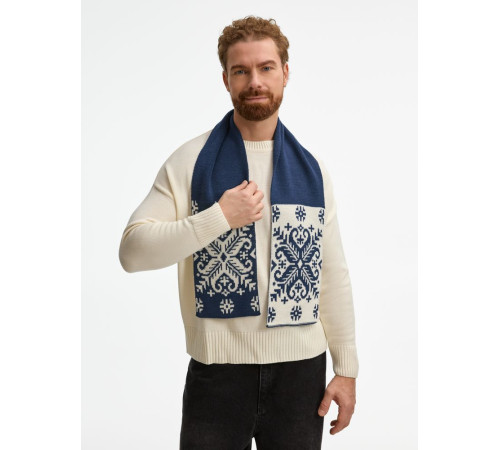 Шарф Wintertude M, синий с белым