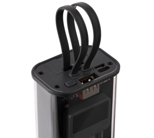 Аккумулятор с быстрой зарядкой Trellis Geek 10000 мАч, темно-серый