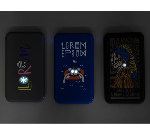 Аккумулятор Uniscend Starry с подсветкой, 5000 мАч, черный