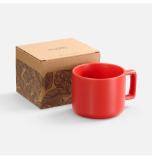 Чашка Jumbo в коробке матовая, красная