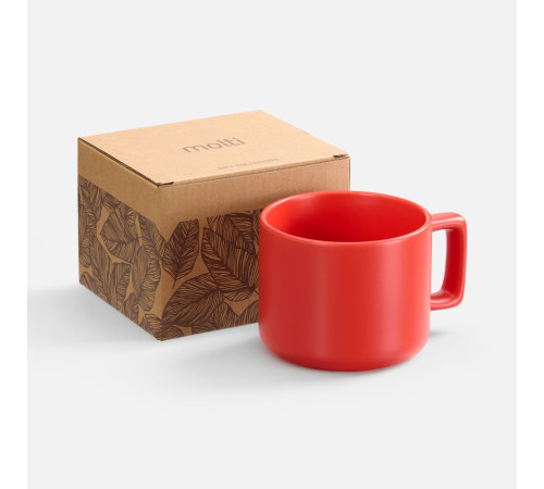 Чашка Jumbo в коробке матовая, красная