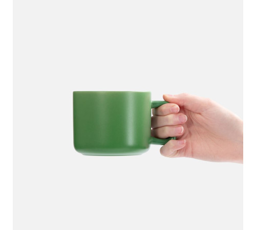 Чашка Jumbo в коробке матовая, зеленая