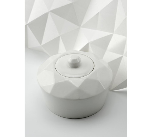 Сахарница Diamante Bianco, белая