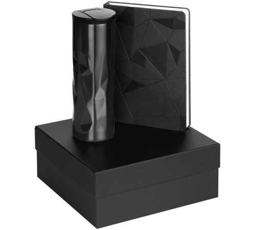 Набор Gems: ежедневник и термостакан, черный