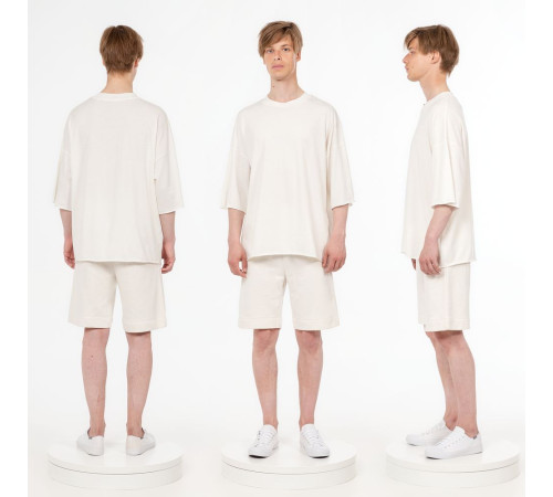 Футболка унисекс оверсайз T1, молочно-белая